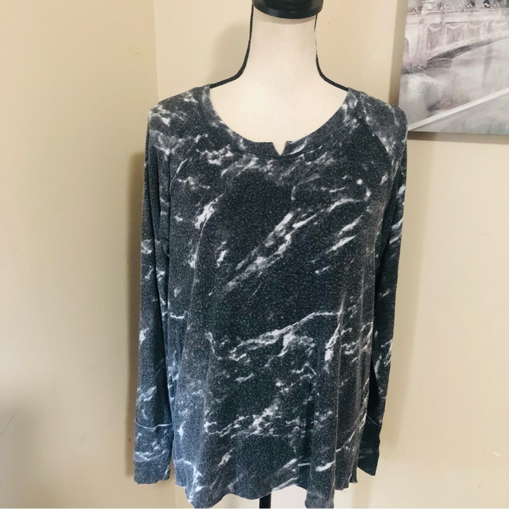 Michael Stars Cozy Long Sleeve Marble Top